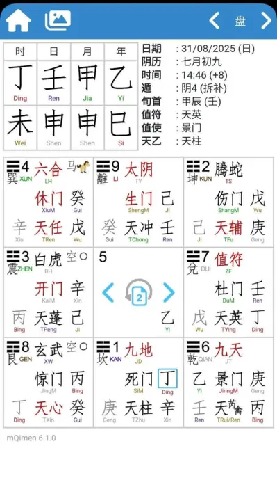 WhatsApp聊天记录截图。展示了旁观者（柜台小姐）对猫哥风水奇门占卜的惊叹。她惊讶于不需要提供生辰八字（Bazi），就能看到如此多的工作与感情细节，称赞其“好帅哦”。