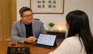 猫哥为女性客户分析奇门遁甲盘局，讲解事情趋势，机会，阻力与行动方向
