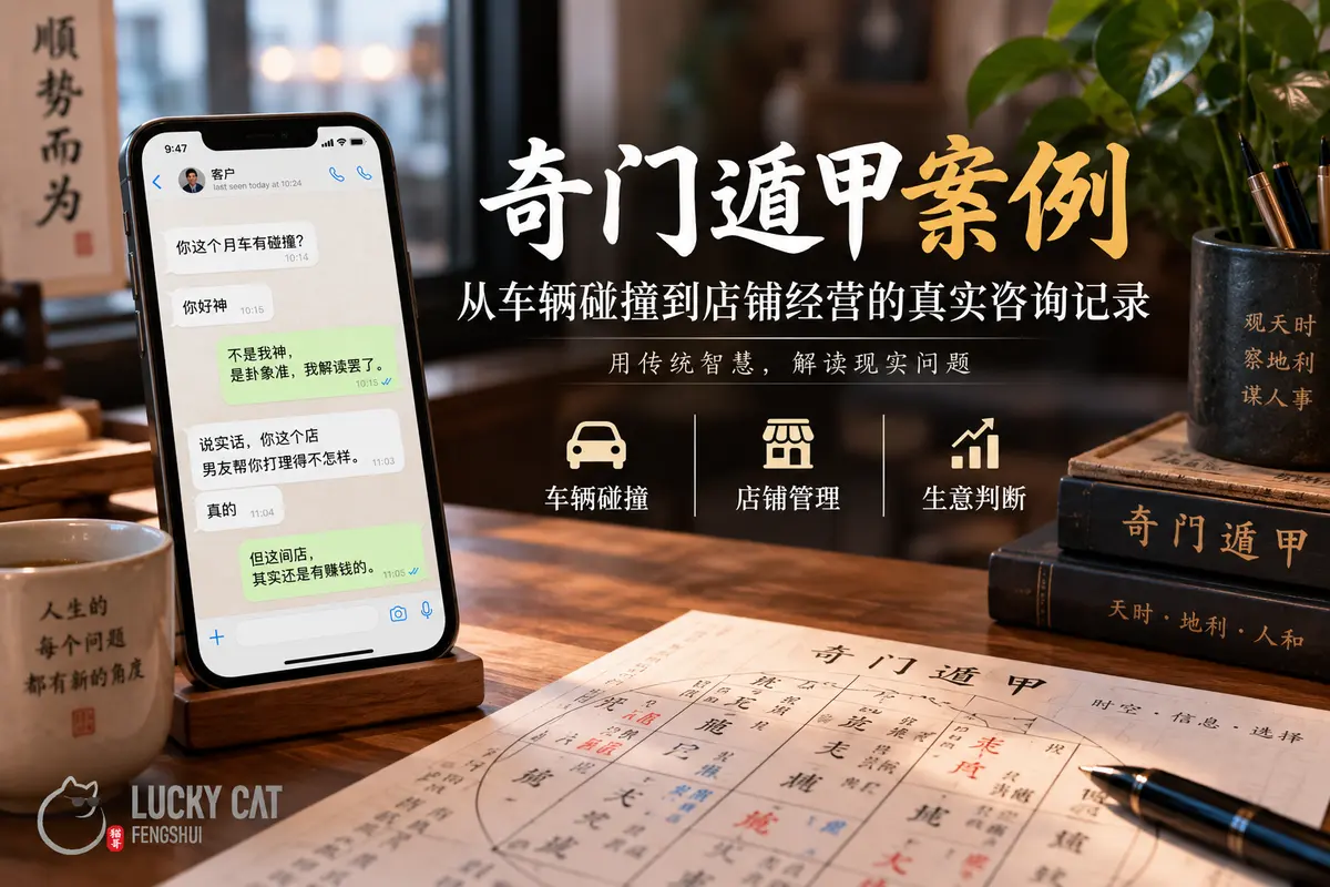 奇门遁甲案例：从车辆碰撞到店铺经营的真实咨询记录